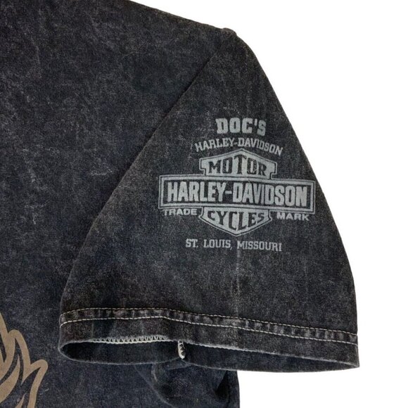 Harley-Davidson Speed Power Womens T-Shirt Medium Black Doc's HD St Louis Mo - Picture 4 of 6